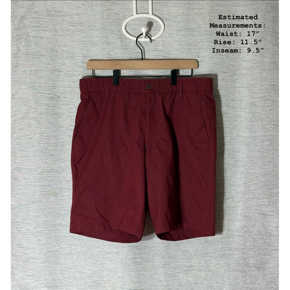 Swiss Tech Men's Burgundy Red Flat Front Performance Golf Shorts Size 34